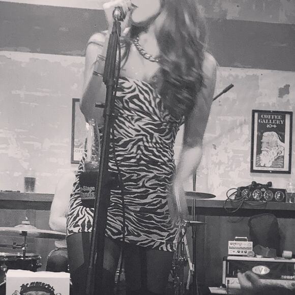 VINTAGE Y2K F21 Zebra Strapless Mini Dress Sz. S - Picture 3 of 5